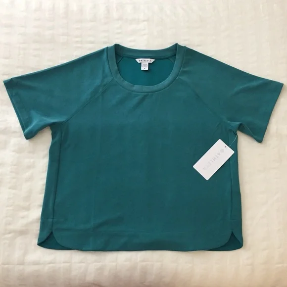 Athleta Green Seasoft Sweatshirt Tee - Picture 4 of 16